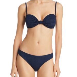 NEW REVOLVE MINKPINK Women's Indigo Fortunate Knot Bandeau Bikini Set- Small S